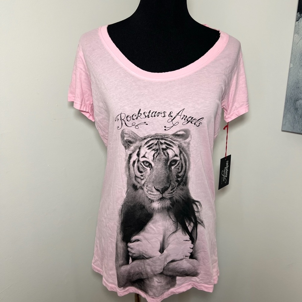 Made in L.A. Rockstars & Angels Cotton Short Sleeved T-Shirt Tee Large NWT